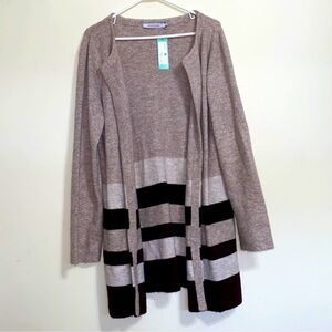 Stitches and stripes open cardigan new with tags